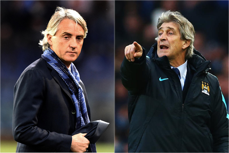 Roberto Mancini và Manuel Pellegrini