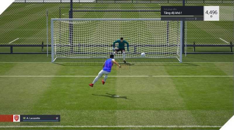 Các phím tắt chơi FIFA Online 4 khi thực hiện phạt đền