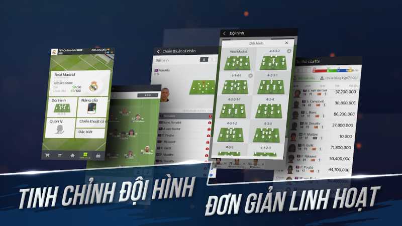 FiFA Online 4 Mobile tinh chỉnh đội hình đơn giản