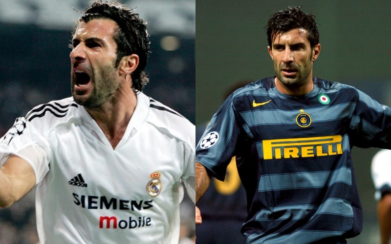 Luis Figo từng chơi cho cả Real Madrid và Inter Milan