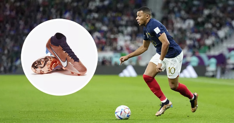 Kylian Mbappe dùng đôi Nike Zoom Mercurial Superfly 9 Elite khi thi đấu ở World Cup 2022