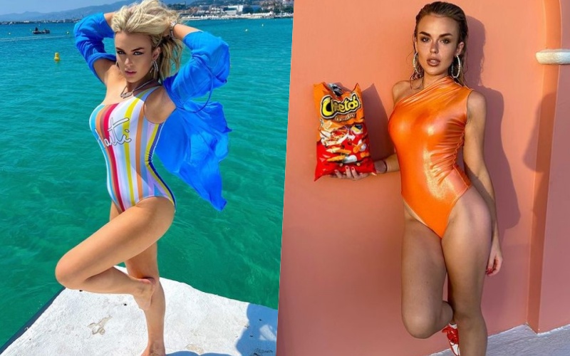 Tallia Storm diện swimsuit khiêu gợi