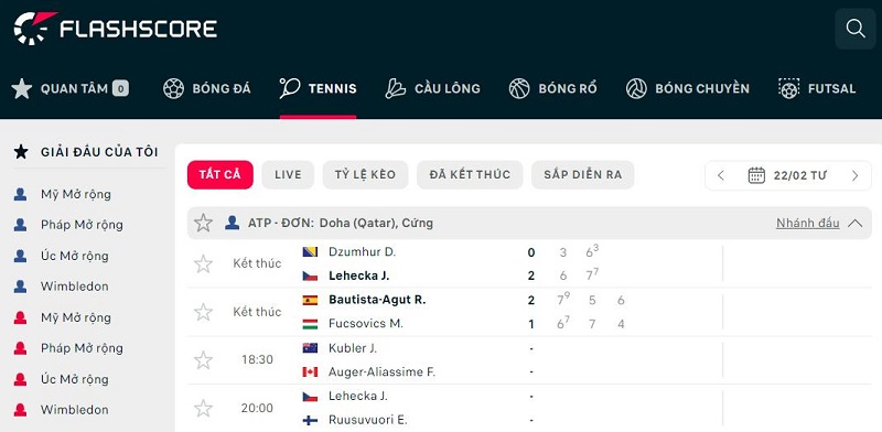 xem flashscore vn tennis