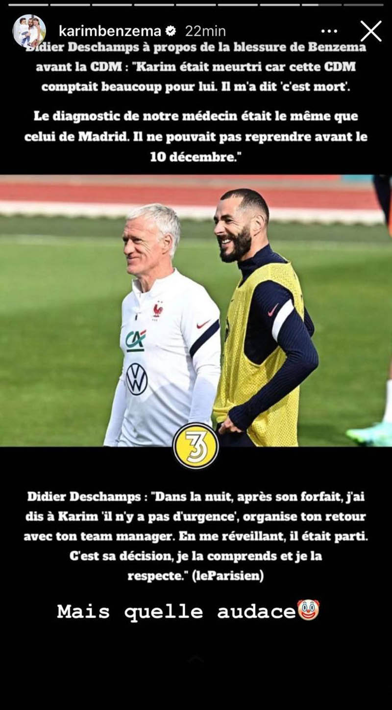 Benzema tố HLV Didier Deschamps là "kẻ nói dối"